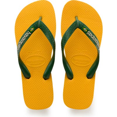 Havaianas Brazil Flip Flop, Yellow