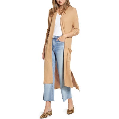 1.state Waffle Knit Long Cardigan