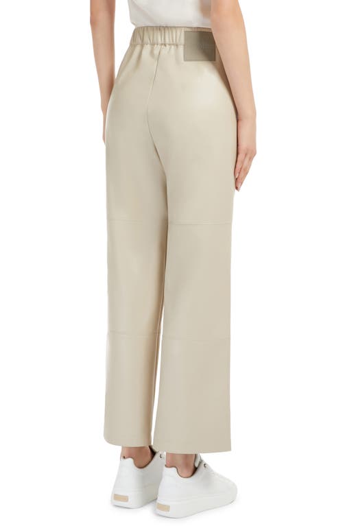 MAX MARA MAX MARA LEISURE STRUZZO STRAIGHT LEG FAUX LEATHER PANTS 