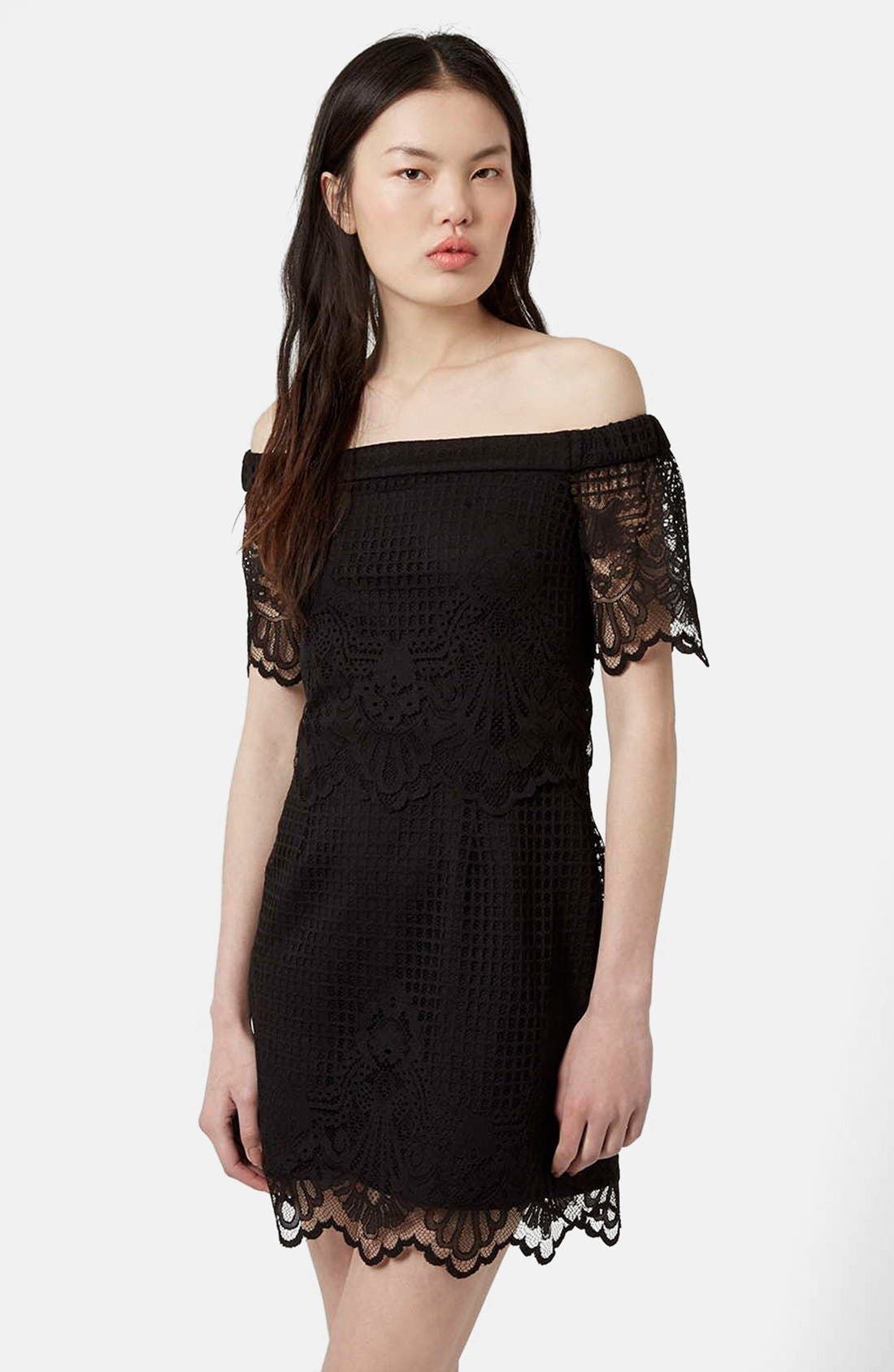 topshop off the shoulder dress