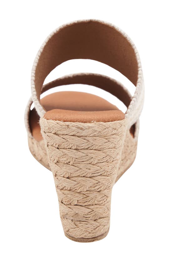 Shop Andre Assous Nolita Espadrille Platform Wedge Slide Sandal In Beige Linen