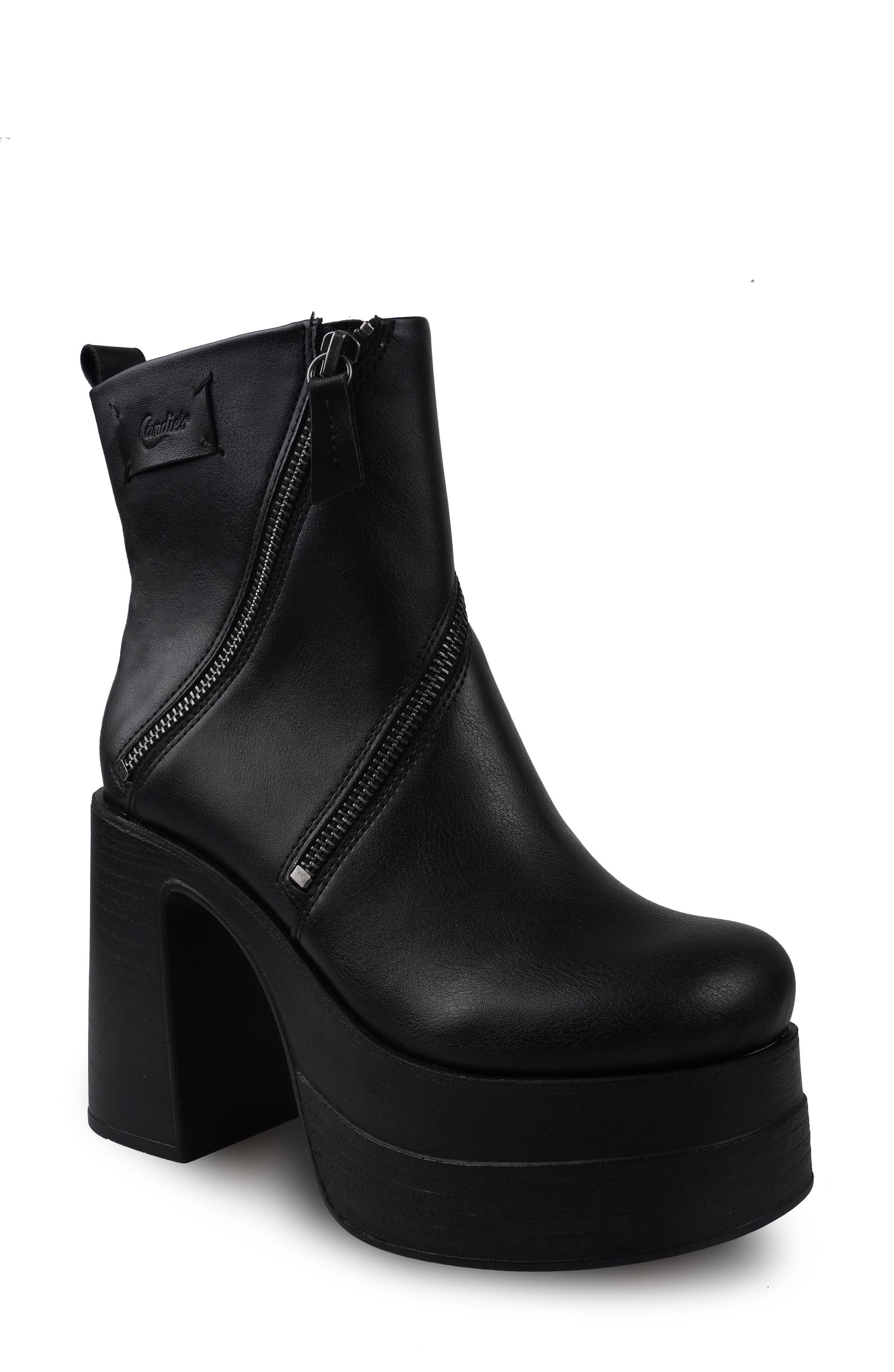 Candie's Ashh Platform Bootie in Black 