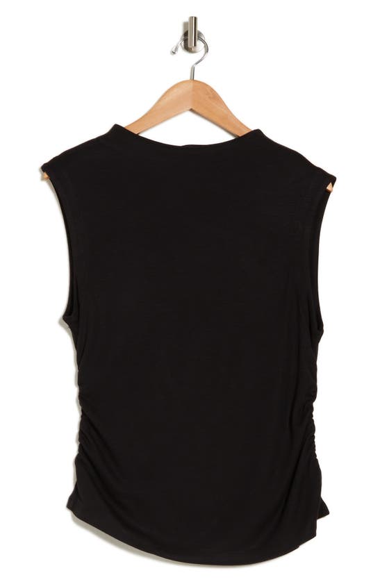 French Connection Rosita Shirred Tank In Black