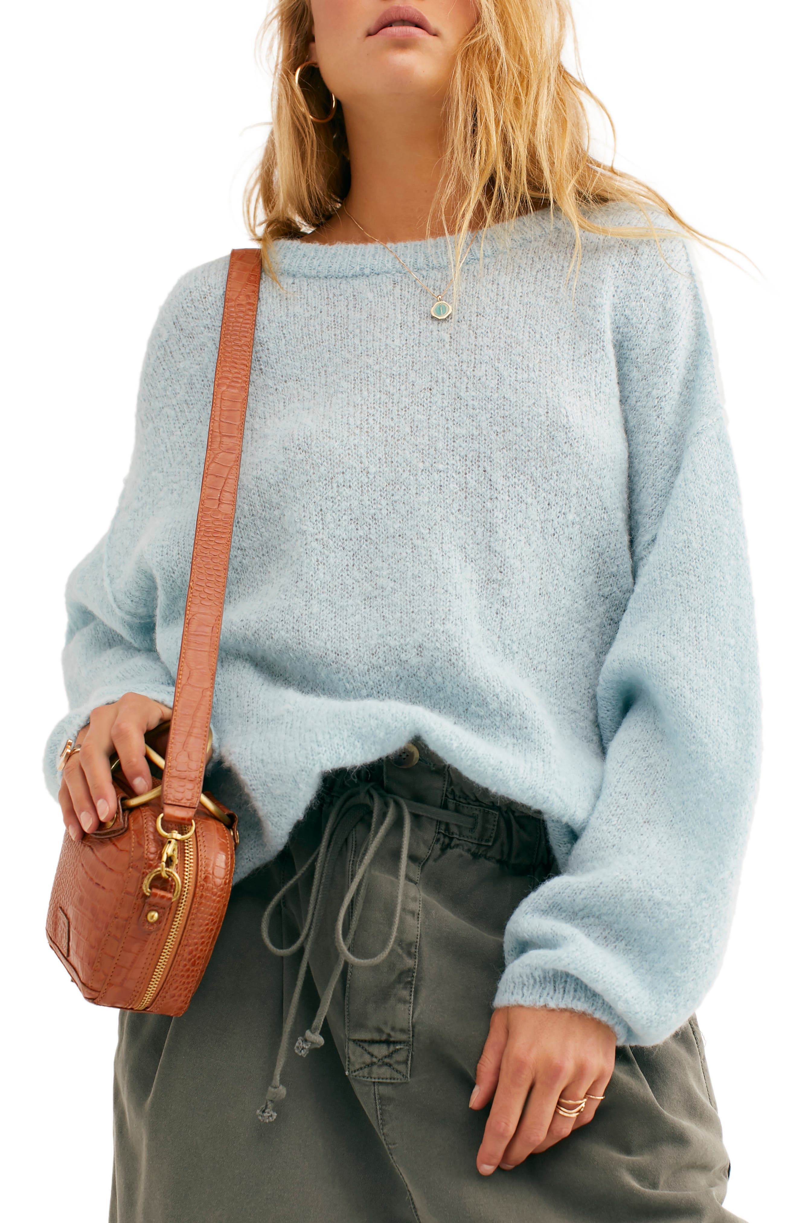 free people angelic crew neck pullover