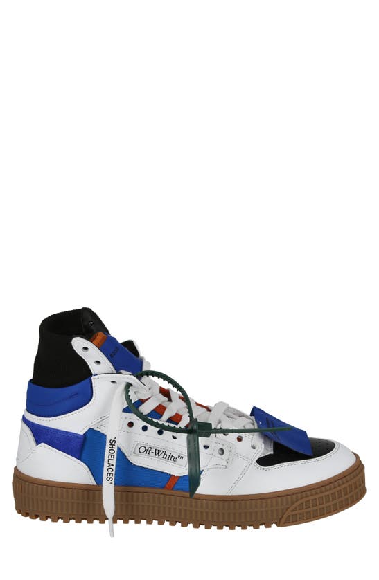 Shop Off-white 3.0 Off Court Leather Sneaker In White Blue