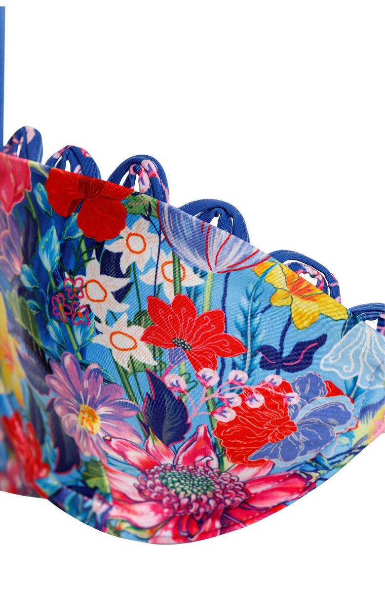 Agua Bendita Piper Vessel Underwire Bikini Top, Alternate, color, Blue