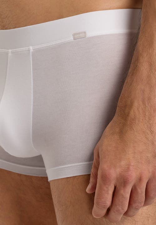 Hanro Mercerised Stretch-cotton Boxer Briefs In White