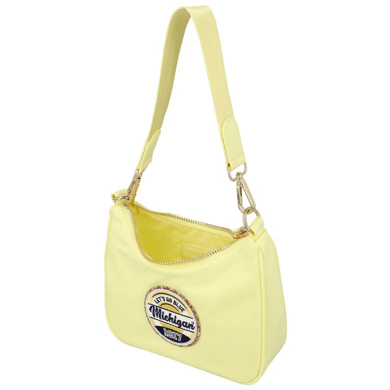 Shop Stoney Clover Lane Stoney Clover Michigan Wolverines Curved Crossbody Bag In Yellow