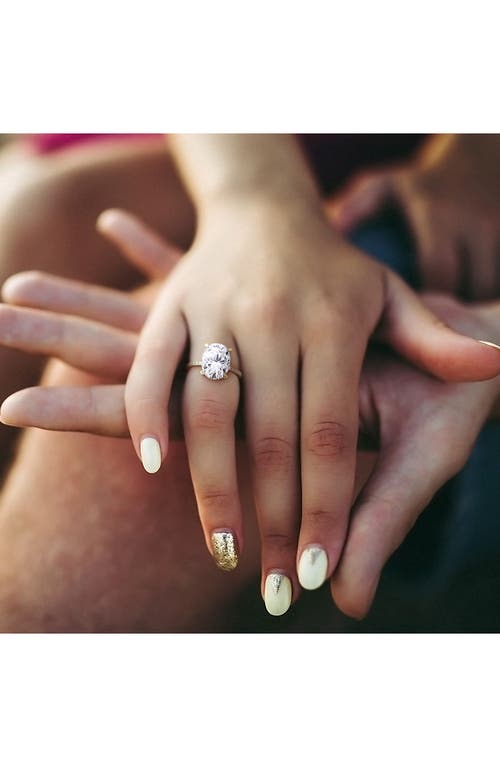 Delmar Oval Cut Lab-created Moissanite Ring In White