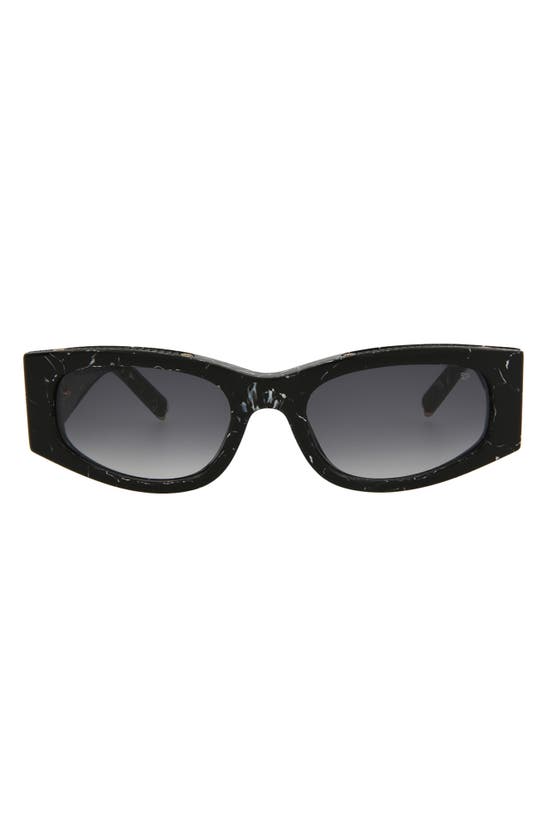 Shop Philipp Plein 55mm Oval Sunglasses In Black Black Smoke