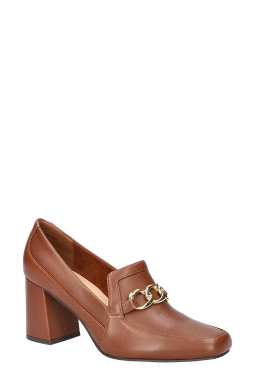 Bella Vita Tam Loafer Pump in Camel Leather 