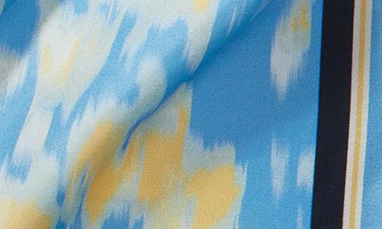 Shop Nordstrom Print Silk Square Scarf In Blue Lotus Blur