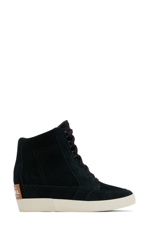 Sorel Out N About Wedge Ii Shoe In Black/sea Salt