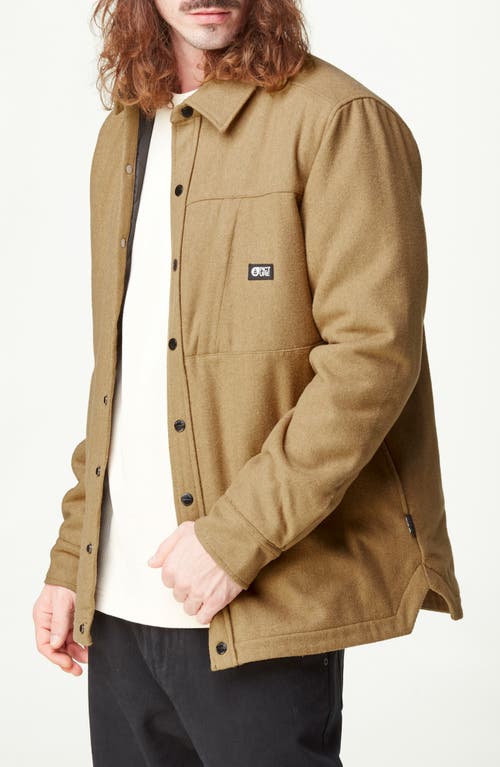 Picture Organic Clothing Coltone Wool Blend Shirt Jacket In Wood Ash