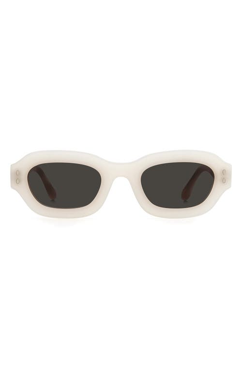 Isabel Marant 49mm Square Sunglasses in Ivory /Grey at Nordstrom