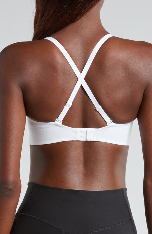 Shop Nike Alate Minimalist Dri-fit Padded Sports Bra In White/cool Grey