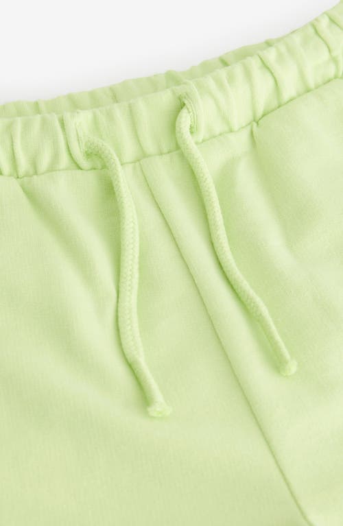 Shop Next Kids' Drawstring Knit Shorts In Yellow Green