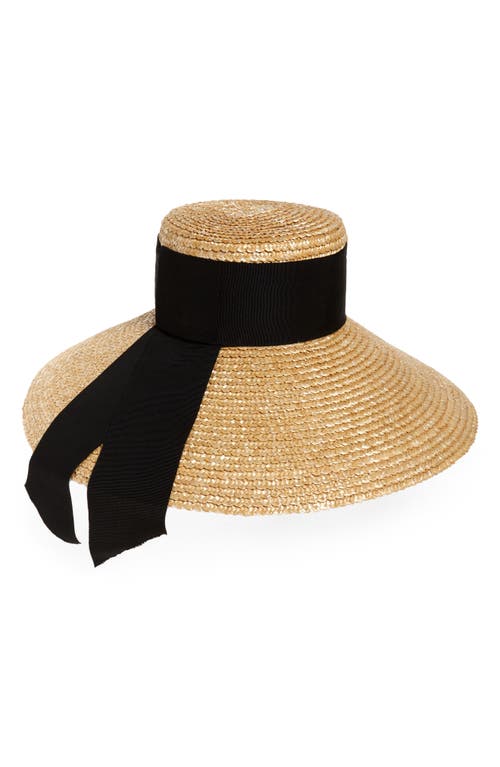 Shop Eugenia Kim Mirabel Straw Hat In Natural/black