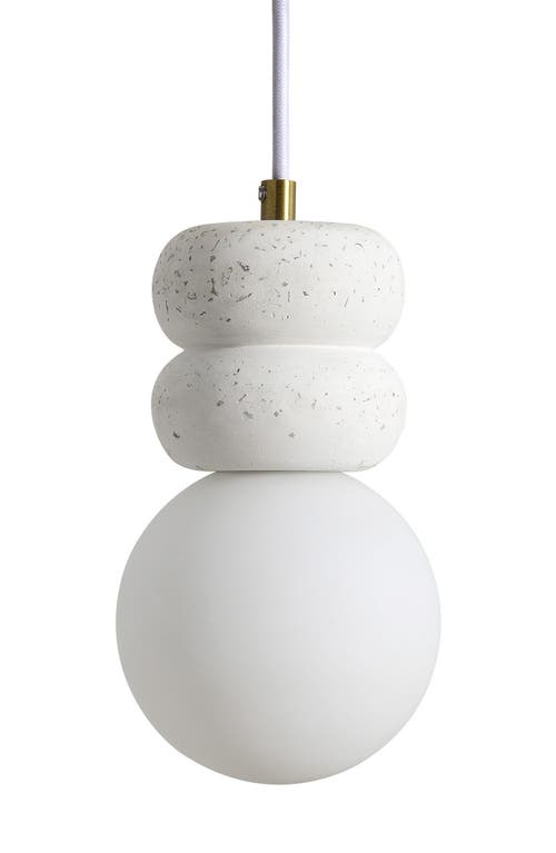 Renwil Candra Ceiling Light Fixture In Off White/speckles/ant Brass