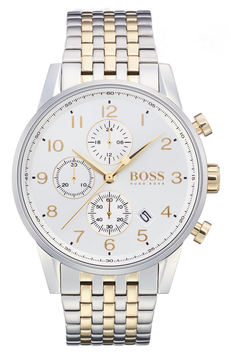 BOSS Navigator Chronograph Bracelet Watch, 44mm | Nordstrom