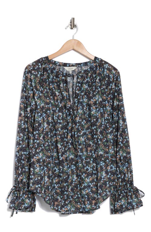 Joie Cecarina Printed Blouse In Navy Blazer Multi