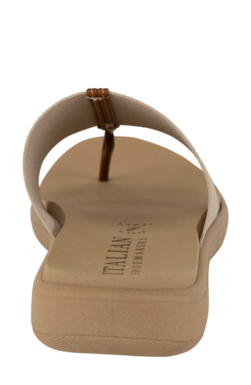 Italian Shoemakers Jahzara Elastic Strap Sandal In Taupe
