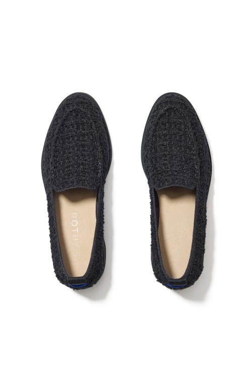 Rothys The Driver In Black/neutral In Black Bouclé
