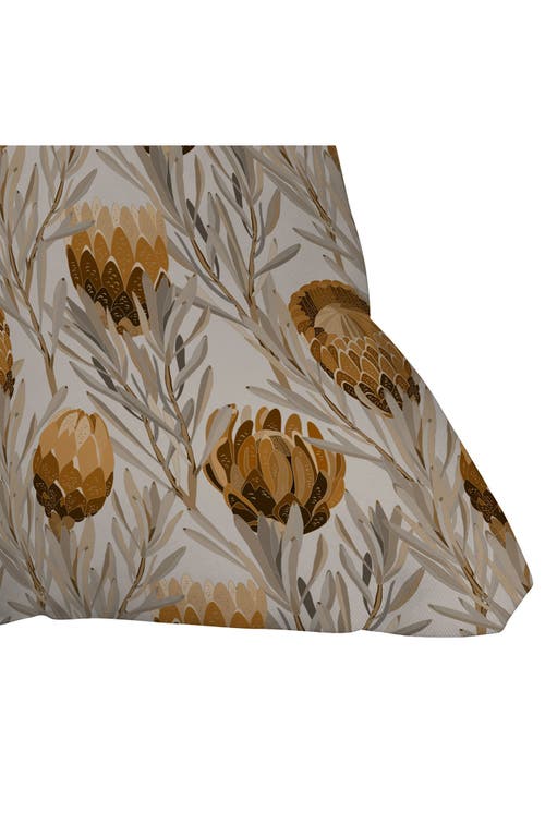 Deny Designs Modern Abstract Print Throw Pillow In Brown