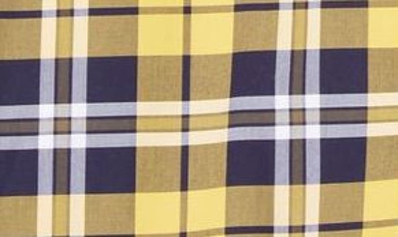 Shop Givenchy Plaid Cotton High-low Button-up Shirt In Dark Yellow