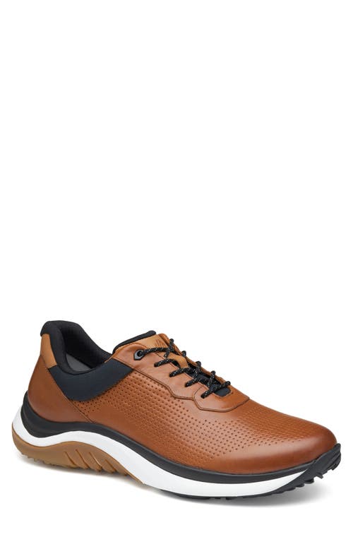 Johnston & Murphy HT1-Luxe Hybrid Golf Shoe in Tan Waterproof Full Grain at Nordstrom, Size 10.5