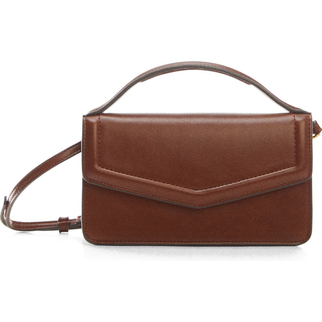 Mango Faux Leather Crossbody Bag In Brown