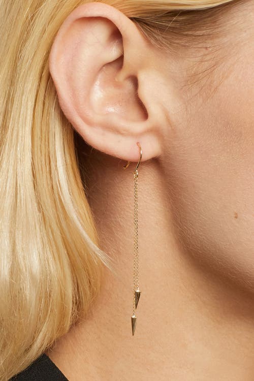 Oradina 14k Yellow Gold Sharp Dresser Drop Earrings In Yellow Gold