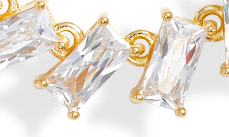 Shop Nordstrom Scattered Baguette Frontal Necklace In Clear- Gold