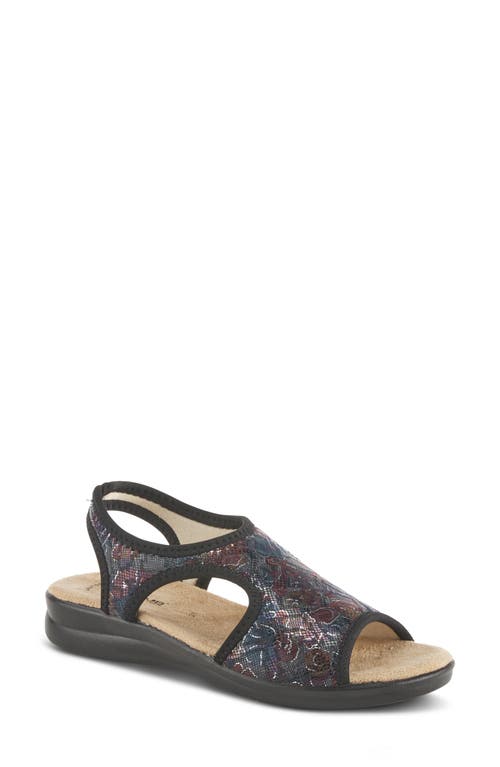 Shop Flexus By Spring Step Nyaman Slingback Sandal In Black Multi