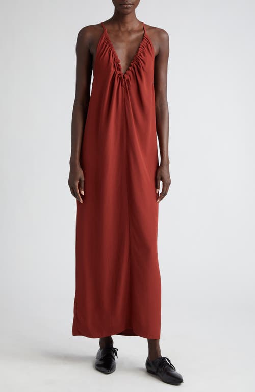 BITE Studios Theros Ruched Deep V-Neck Dress Terra at Nordstrom, Us