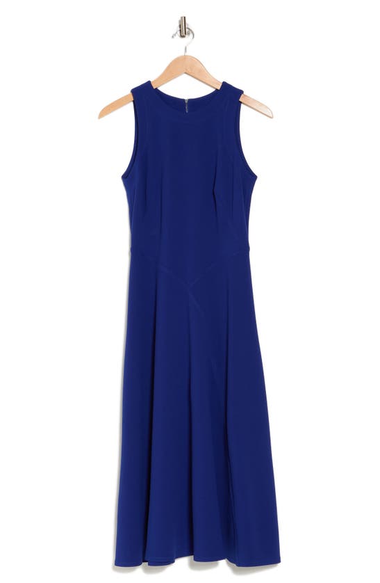 Shop Calvin Klein Sleeveless Midi Dress In Ultramarin