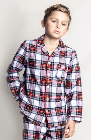 Kids' Balmoral Tartan Plaid Two-Piece Cotton Blend Pajamas