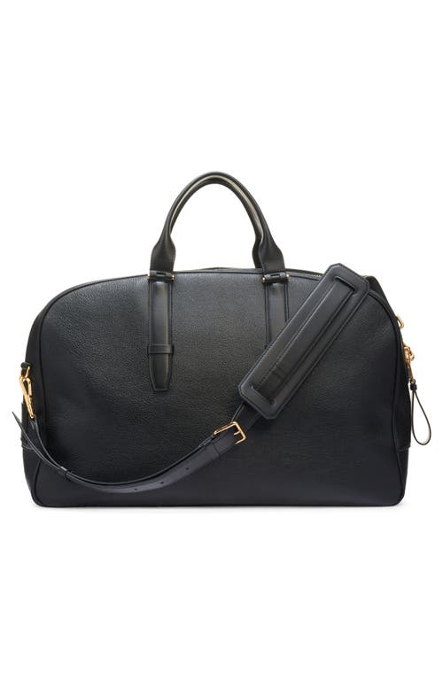 Tom Ford Buckley Leather Duffle Bag In Black