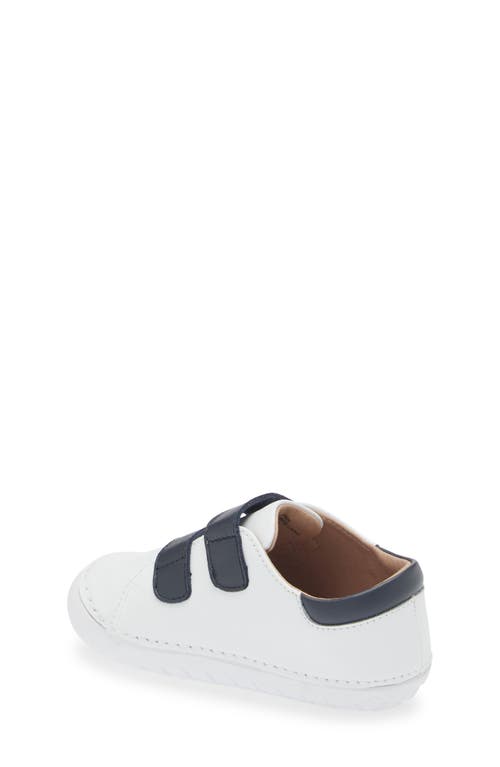 Shop Old Soles Kids' Two-tone Leather Sneaker In Snow/navy