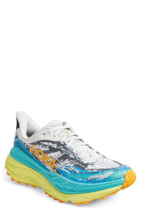 Shop Hoka Stinson Atr 7 Running Shoe In White/evening Primrose