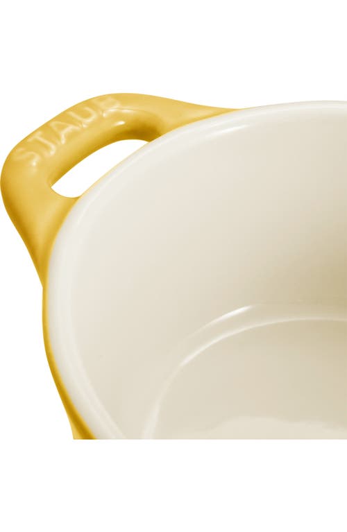 Staub Citron 3-piece Mini Round Cocotte Set In Citron