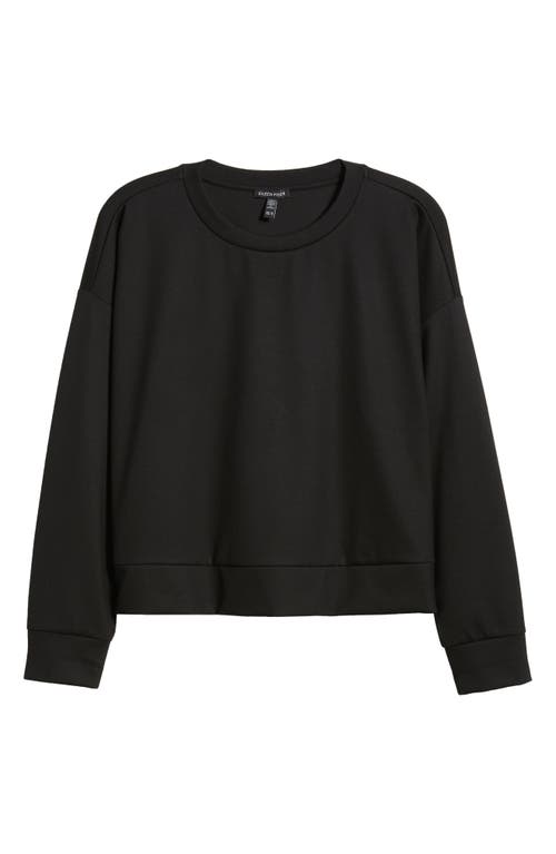 Shop Eileen Fisher Boxy Knit Top In Black