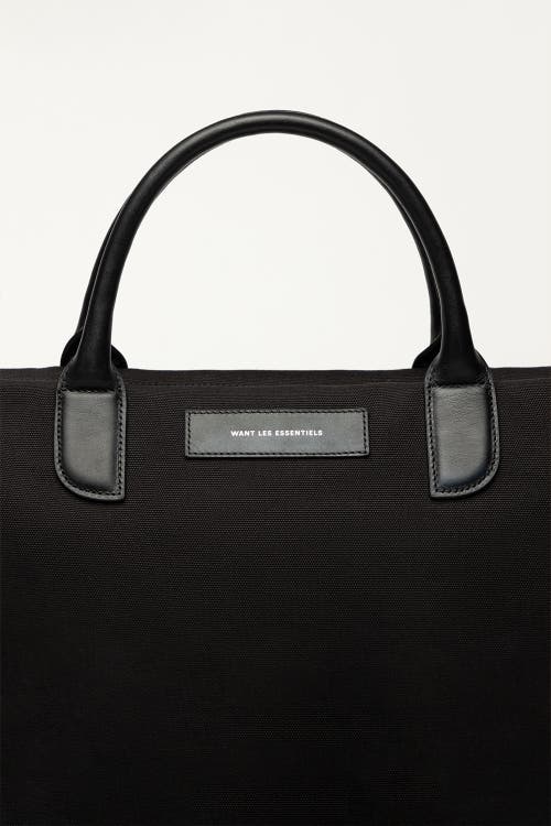 Want Les Essentiels De La Vie Want Les Essentiels O'hare Organic Cotton Canvas Tote In Black