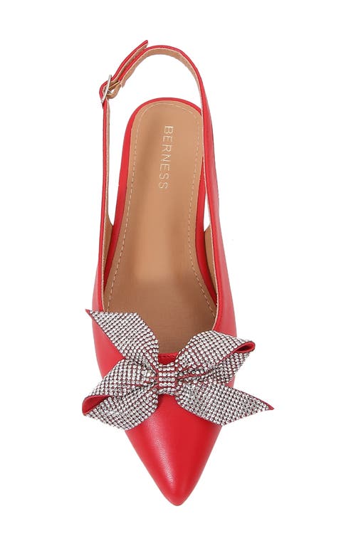 BERNESS BERNESS NYOMI RHINESTONE BOW SLINGBACK FLAT
