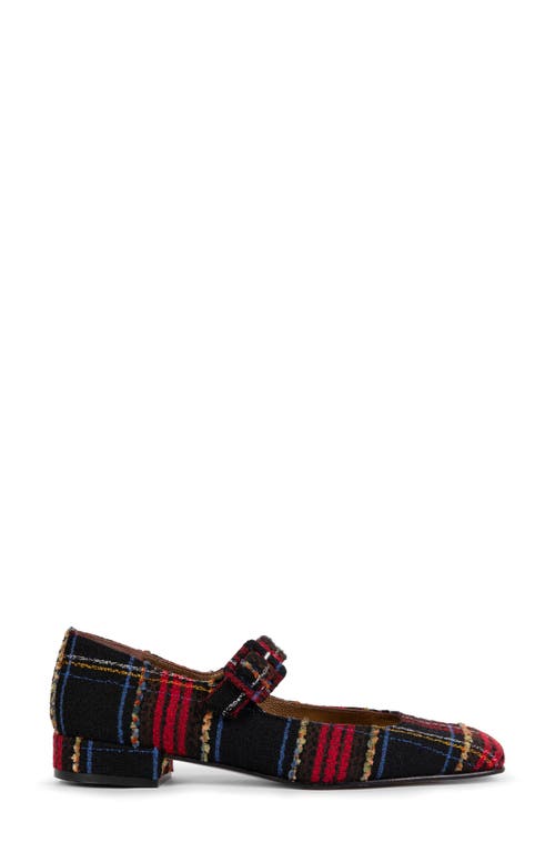 Penelope Chilvers Plaid Mary Jane In Black/red