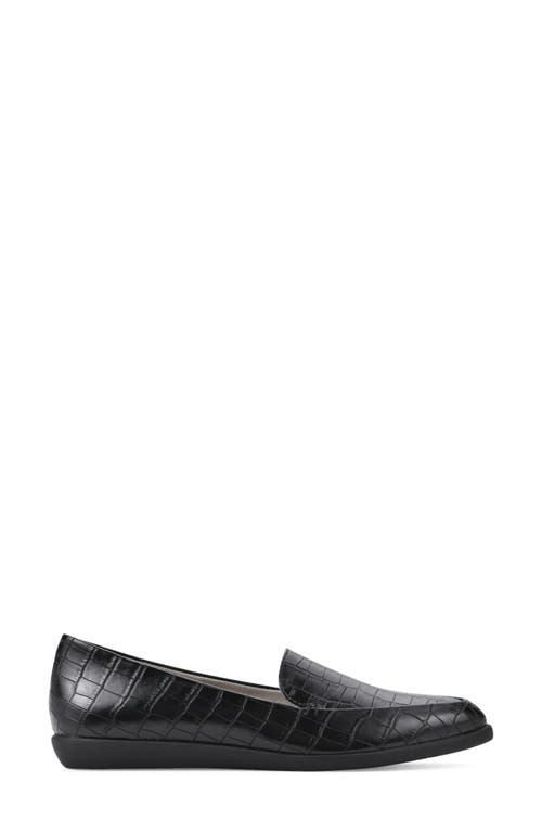 Cliffs By White Mountain Mint Pointed Toe Loafer In Black/print