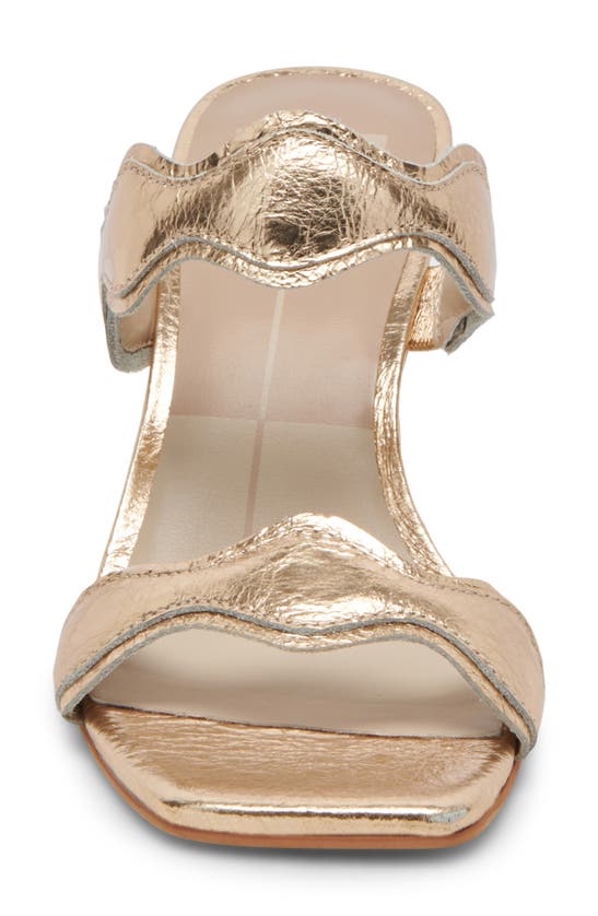 Shop Dolce Vita Ilva Slide Sandal In Gold Distressed Leather