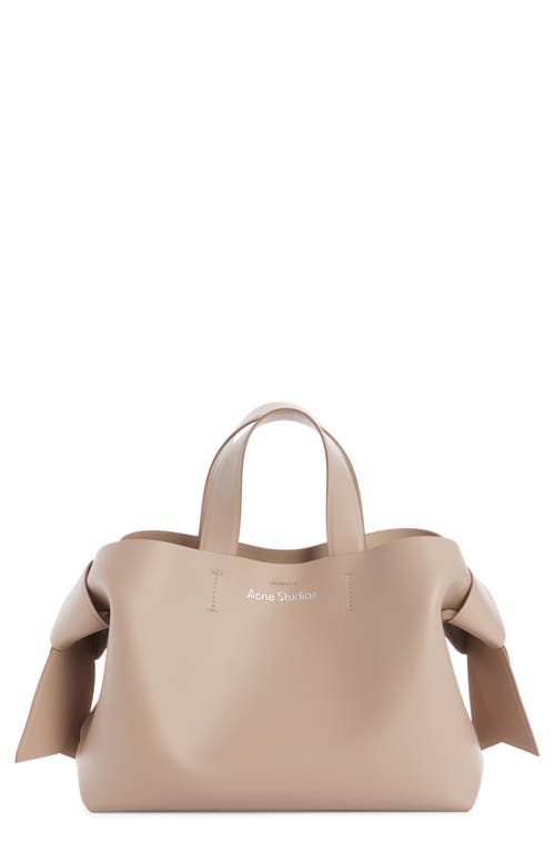 Shop Acne Studios Musubi Leather Tote In Taupe Beige