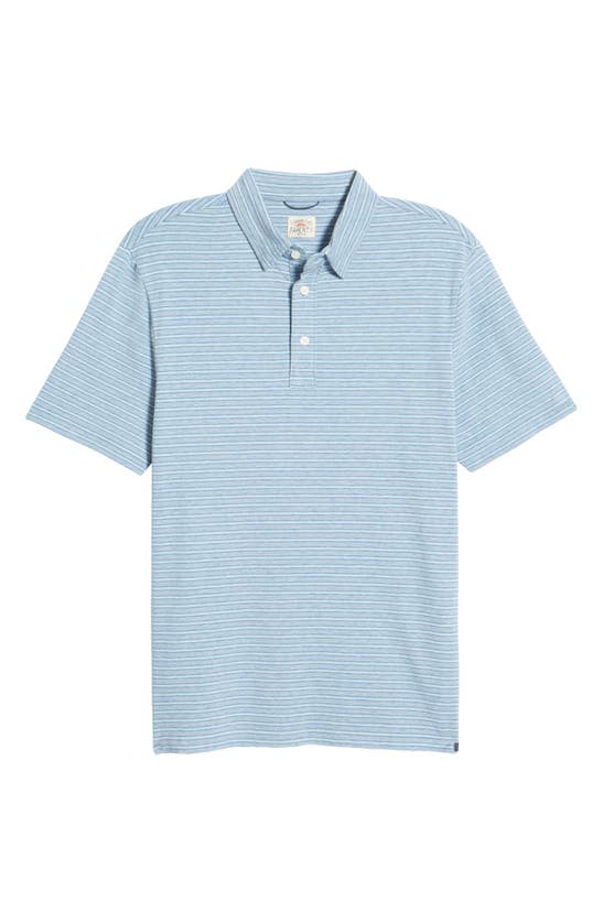 Faherty Movement Polo Shirt In Night Shore Stripe