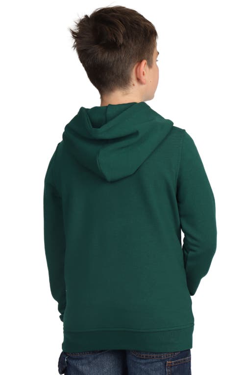 Tailorbyrd Kids' Sueded Fleece Hoodie In Green